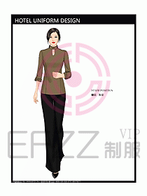 酒店客房服務員制服設計343