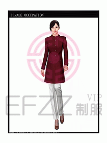 女職業裝大衣設計圖063