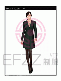 女職業裝大衣設計圖070