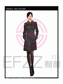 女職業裝OL大衣設計圖123