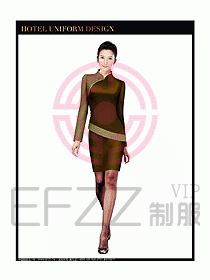 酒店中餐服務(wù)員制服設(shè)計(jì)圖1262