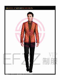 酒店中餐服務員制服設計圖1271