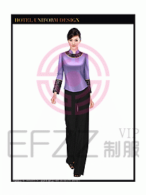 酒店中餐服務(wù)員制服設(shè)計(jì)圖1279