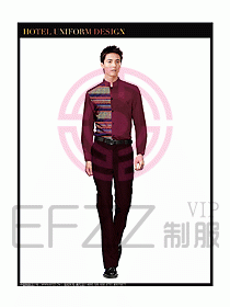 酒店中餐服務員制服設計圖1275