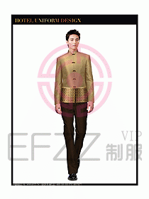 酒店中餐服務員制服設計圖1285
