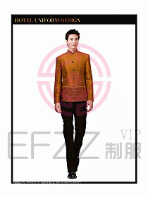酒店中餐服務員制服設計圖1284