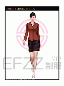 酒店中餐服務員制服設計圖1290