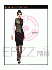 酒店中餐服務(wù)員制服設(shè)計圖1296