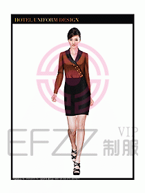 酒店中餐服務(wù)員制服設(shè)計圖1292