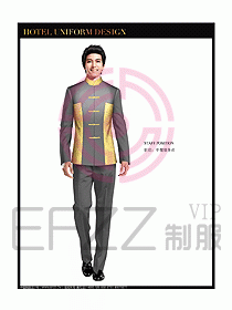 酒店中餐服務員制服設計圖1295