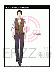 酒店西餐服務(wù)生制服設(shè)計圖780