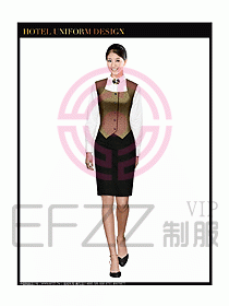 酒店西餐服務生制服設計圖783