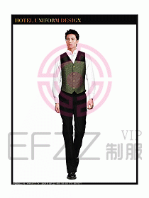 酒店西餐服務生制服設計圖792