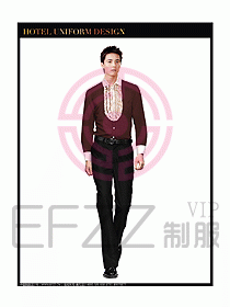 酒店西餐服務生制服設計圖798