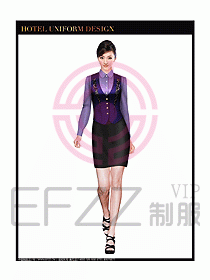酒店西餐服務生制服設計圖800