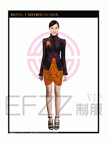 女秋冬職業裝設計圖875