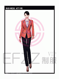 女秋冬職業裝設計圖917