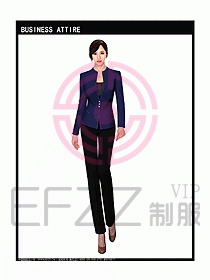 女秋冬職業裝設計圖926