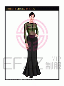 西餐咨客制服設(shè)計(jì)圖328