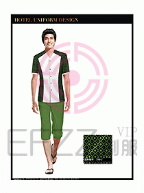 水療會所更衣服務(wù)員制服設(shè)計圖146