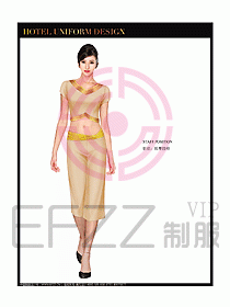 桑拿spa按摩技師制服設計圖780