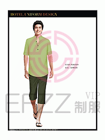 桑拿spa按摩技師制服設計圖789