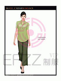 桑拿spa按摩技師制服設計圖788