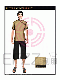 桑拿spa按摩技師制服設(shè)計圖793