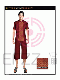 桑拿spa按摩技師制服設計圖792