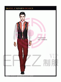 酒店西餐服務員制服設計圖811